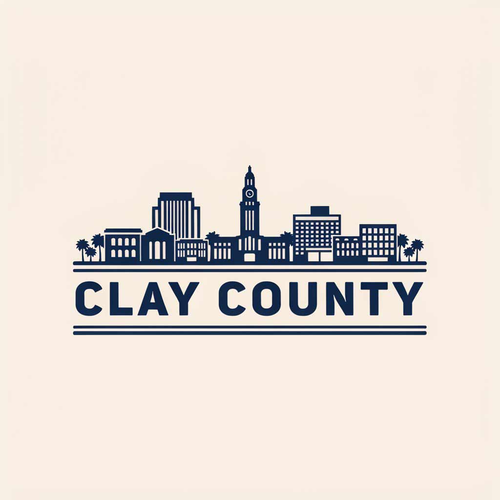 Clay County, Florida skyline illustration, representing the Clay County market for a new HVAC company