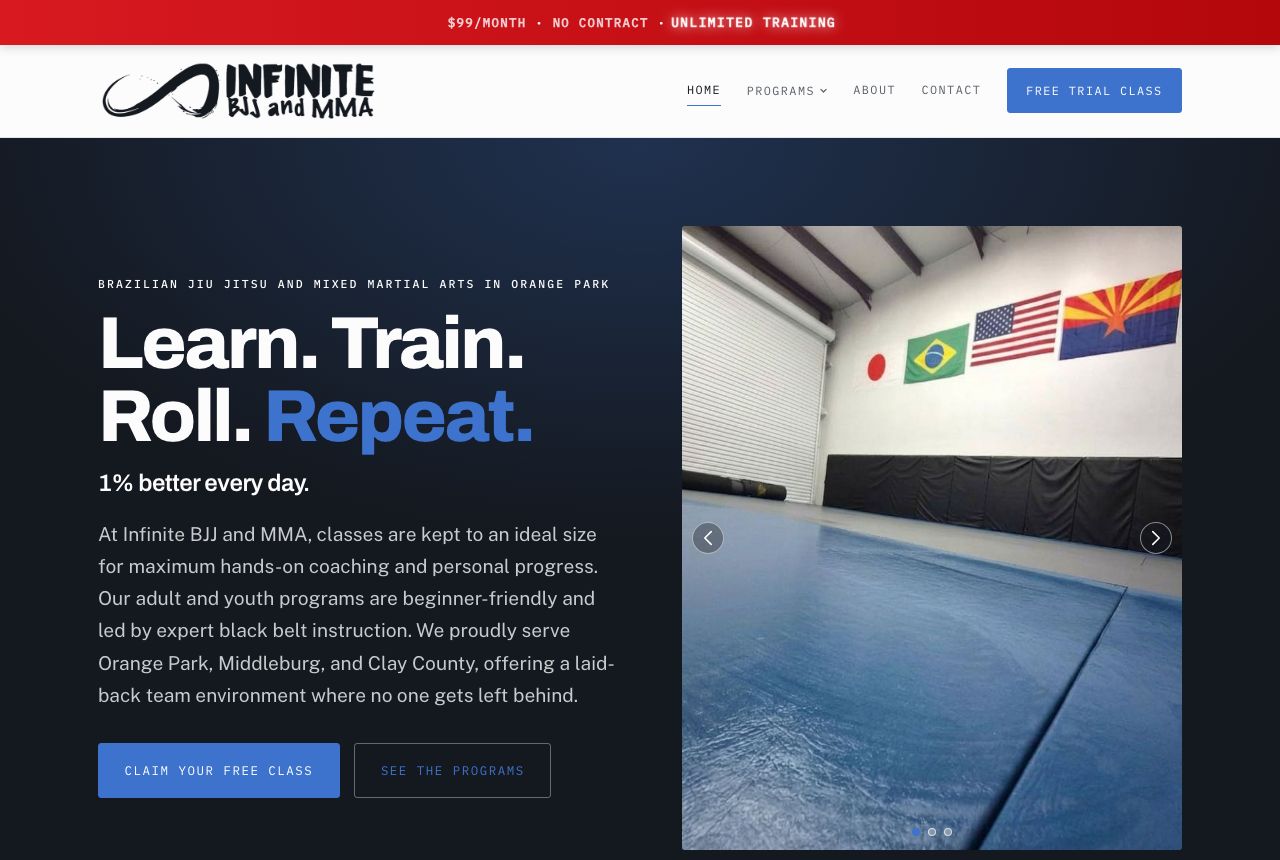 Infinite BJJ and MMA website